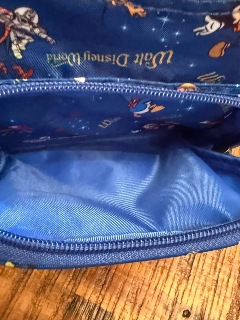 Vintage Disney Parks Walt Disney World Mickey & Friends Blue Crossbody Bag Y2K